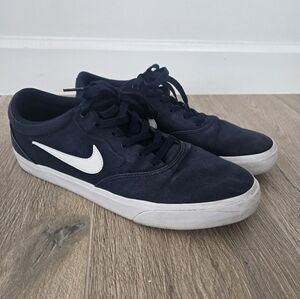 Nike SB Zoom Sneakers Men's 12 Suede Navy Blue White Skate
